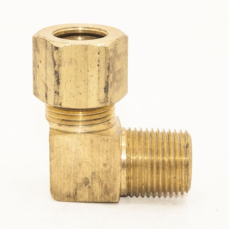Thrifco Plumbing No. 69 3/8 Inch x 3/8 Inch Lead-Free Brass Compression MIP Elbow 6969010